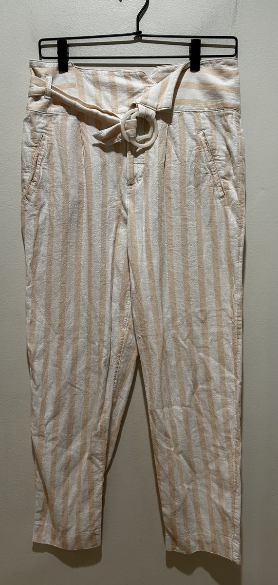 by Anthropologie Oasis Striped Linen Pants Size 6