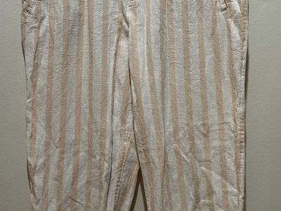 by Anthropologie Oasis Striped Linen Pants Size 6
