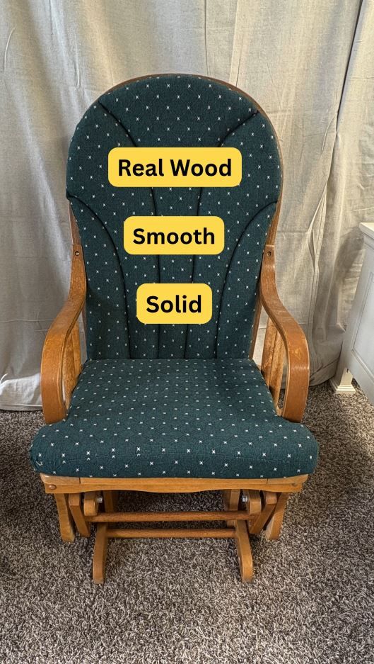 DELIVERY - VINTAGE Wood Glider Rocker – Real Wood