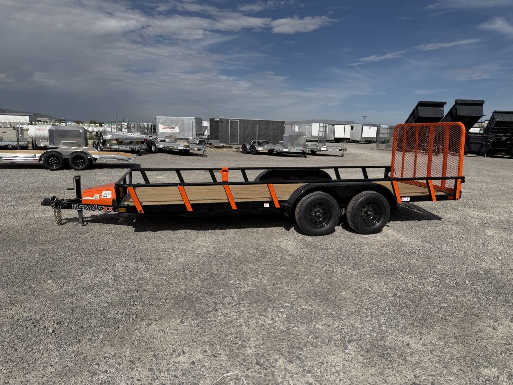 2027 RawMaxx 7x18 UTX 7k Premium Channel Utility Trailer