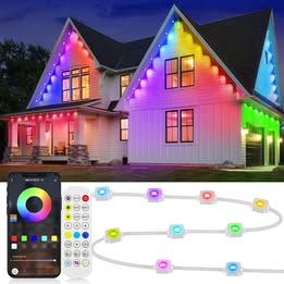 RGB LED Permanent Outdoor Eaves Lights with App and Remote Control