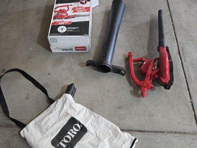 Toro Ultra Blower/Vacuum 260 MPH Electric Leaf Blower with Bag and Attachments