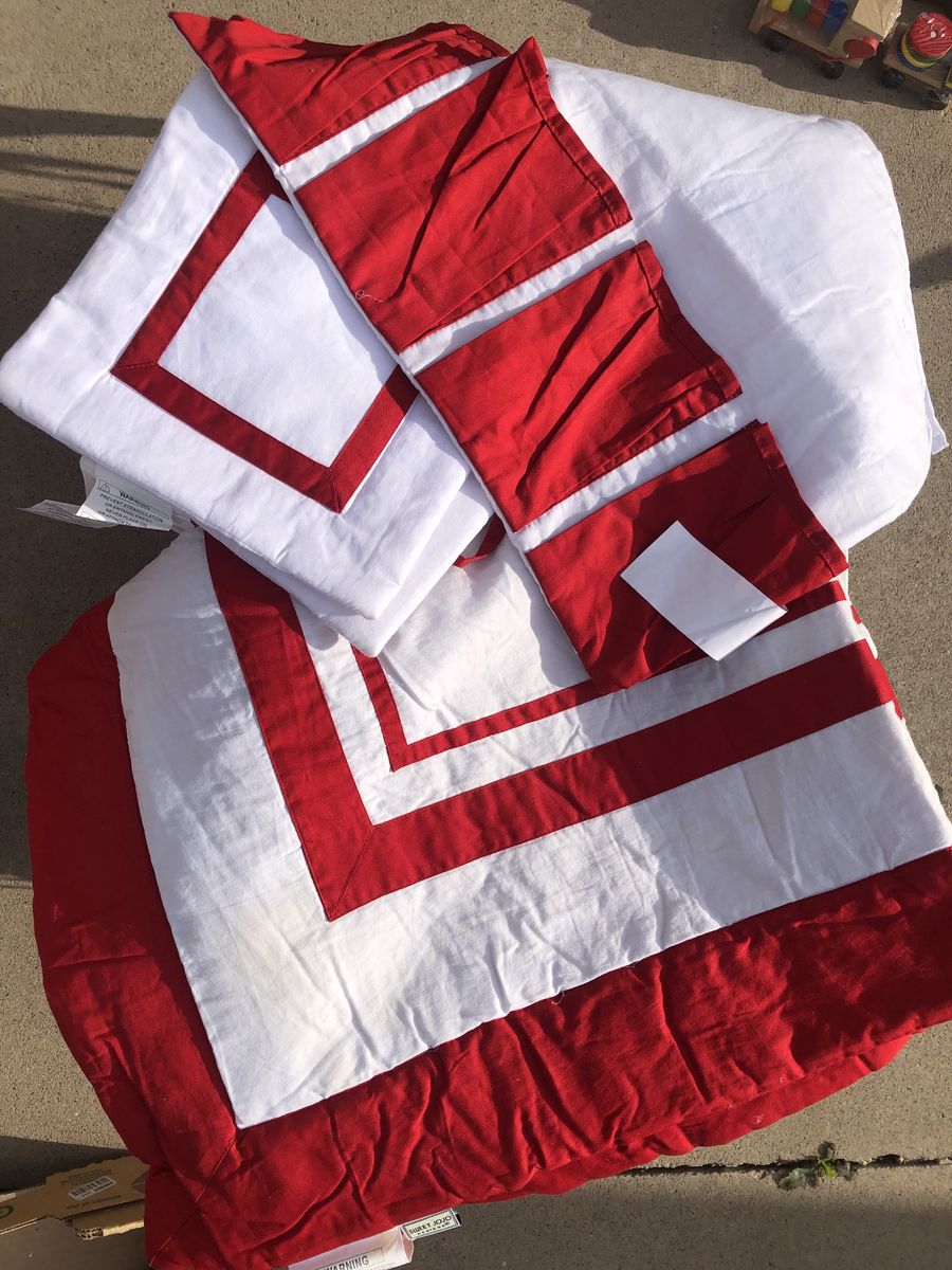 Cute Red Boy or Girl Crib Bedding