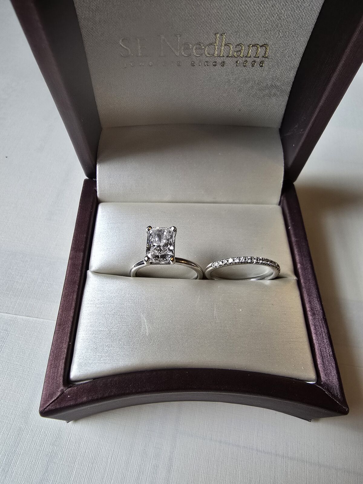 1.87 Carat diamond and wedding band