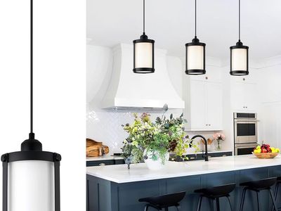 Black Pendant Lights Kitchen Island over Island or Sink