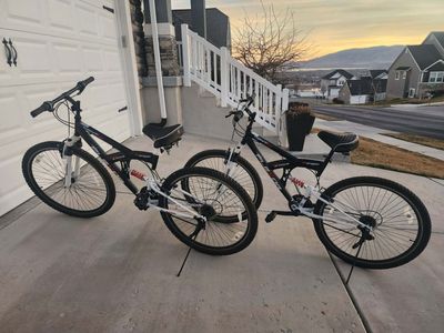 Kent dual suspension mountain bikes (2 QTY)