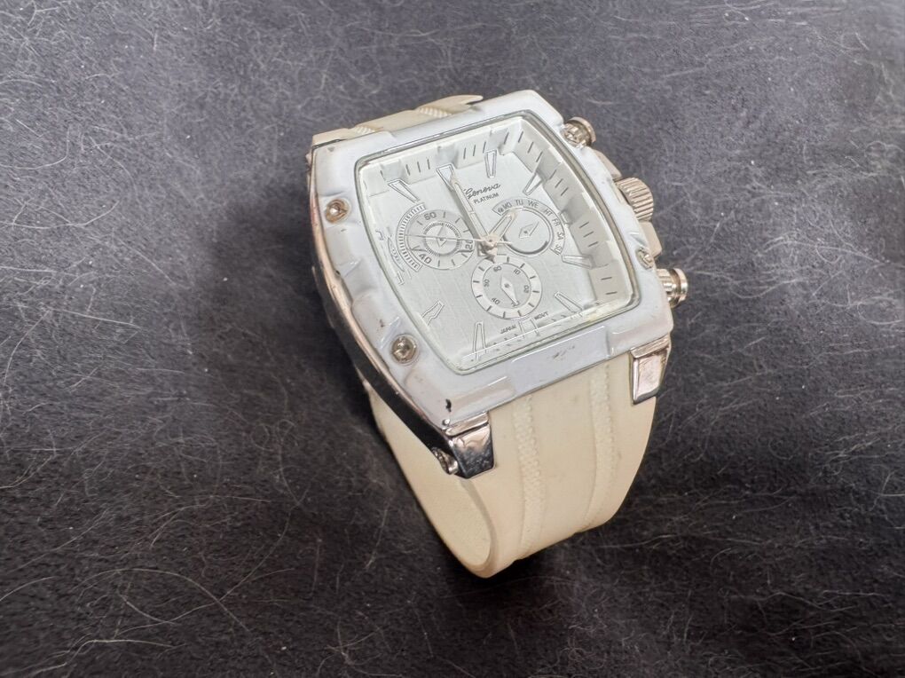 White High Fashion Wrist Watch Square Face