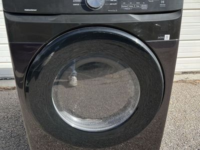 Samsung - 7.5 Cu. Ft. Stackable Electric Dryer with Sensor Dry - Black Stainless Steel