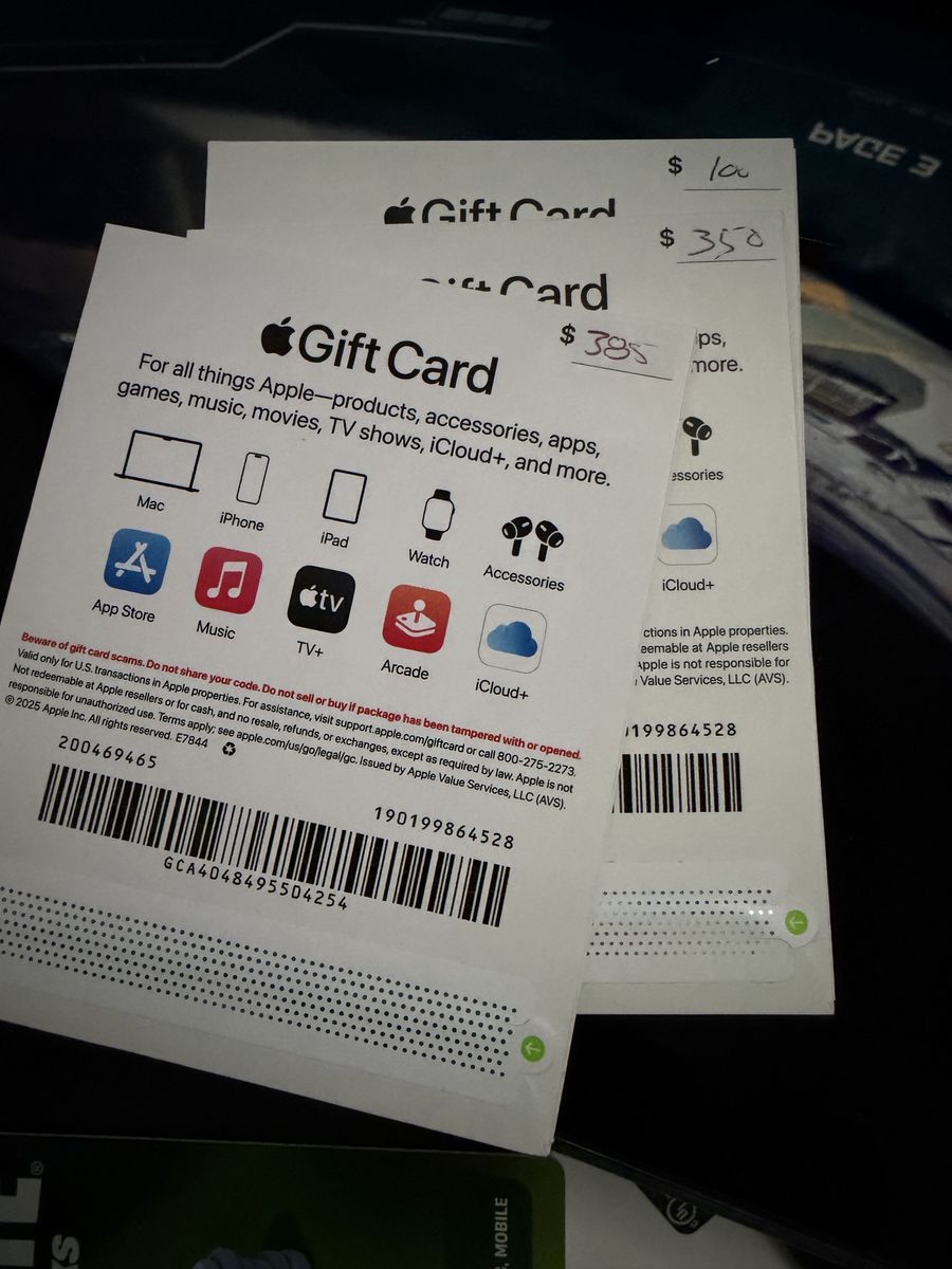 Apple gift cards