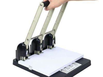 Heavy Duty Metal 3 Hole Paper Punch, 150 Sheet Capacity, Ergonomic Handle w/warranty