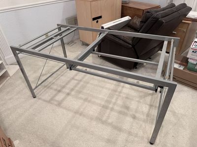 Contemporary Glass Top Metal Desk