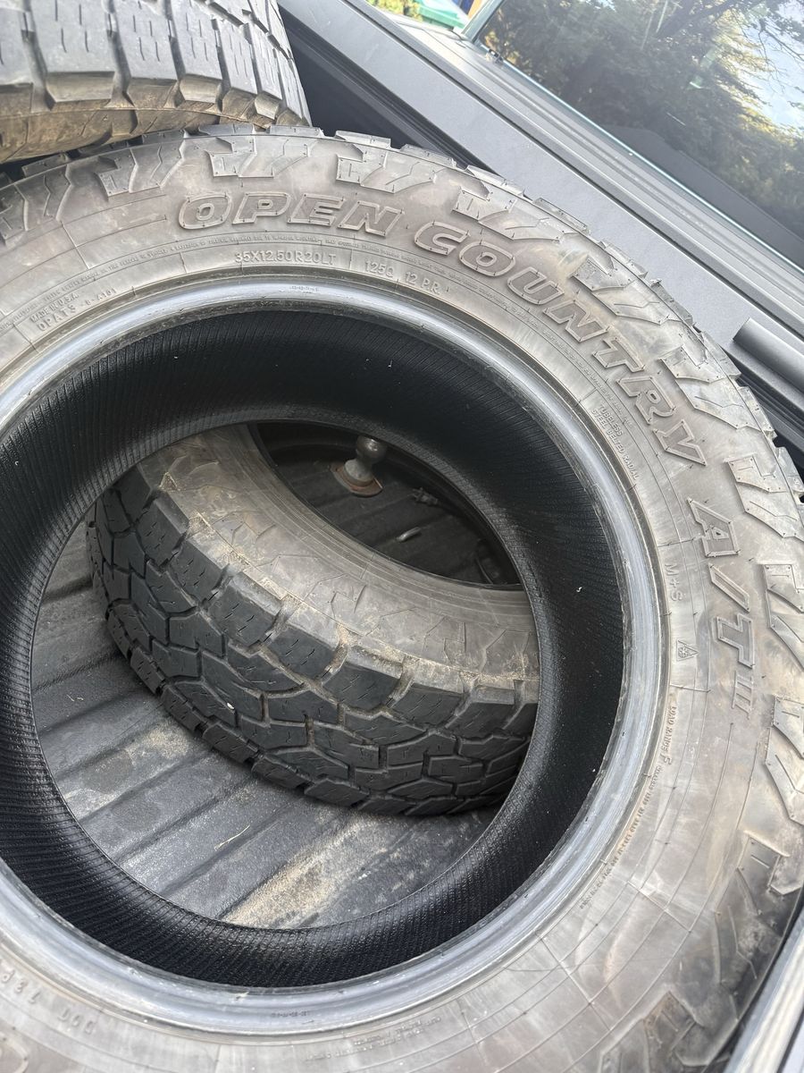 3 Toyo Open Country A/T III 35x12.50R20LT All-Terrain Truck Tires