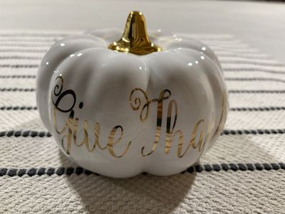 Ceramic Thanksgiving Pumpkin