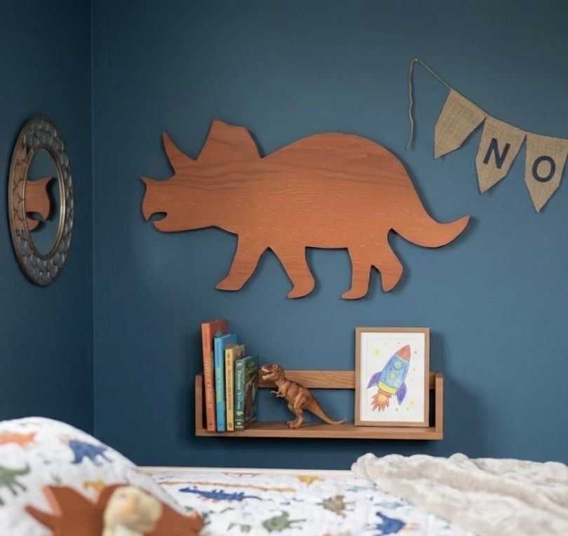 Orange Dinosaur wall decor - kids room decor