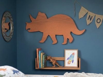 Orange Dinosaur wall decor - kids room decor