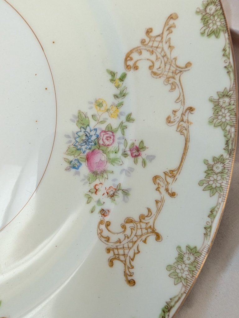 90+ Pc National China Made in Japan Floral Gold Di