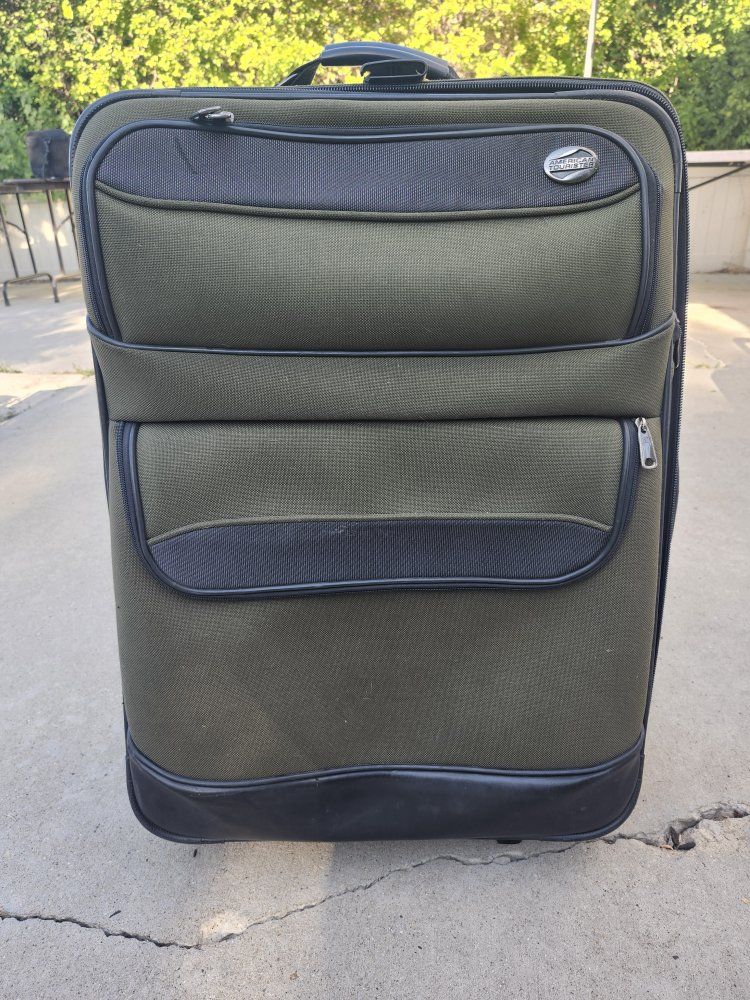 American Tourister Olive Green Softside Rolling Suitcase Luggage