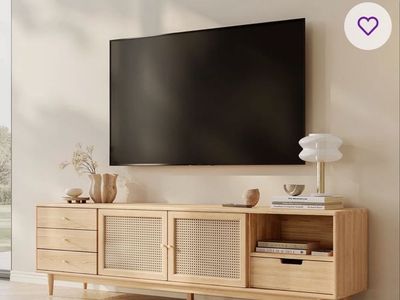 NEW! 78'' Full Solid Wood TV Stand