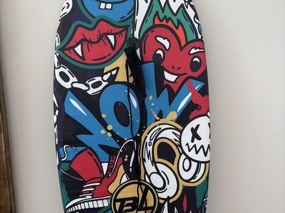 Body Glove Bodyboard - boogie board with Wrist Leash - Graphic Graffiti Design