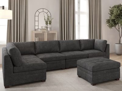 BACK TO SCHOOL SAVINGS – THOMASVILLE TISDALE DARK GRAY 6-PIECE MODULAR SECTIONAL