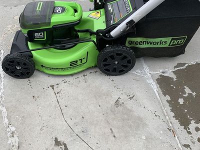 Green Works 60 volt 21" electric mower