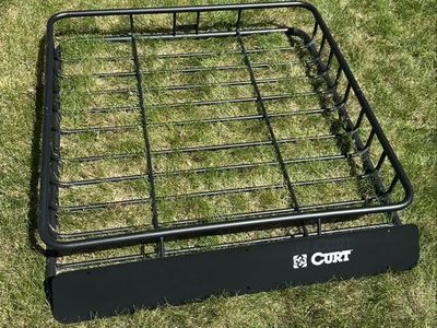 Curt Roof Mounted Cargo Basket - Approximately 41-1/2" Long x 37" Wide x 4" Deep