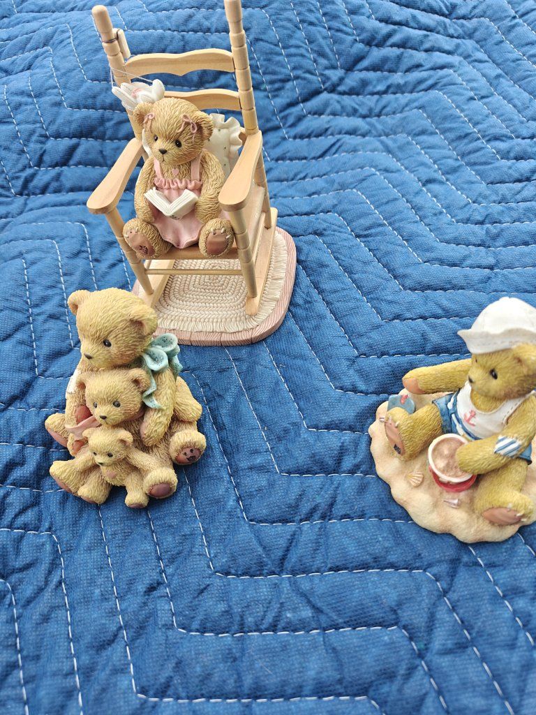 Cherished Teddies Collection (3) Lucy, Theodore, Samantha, & Tyler Teddy Bear Figurines