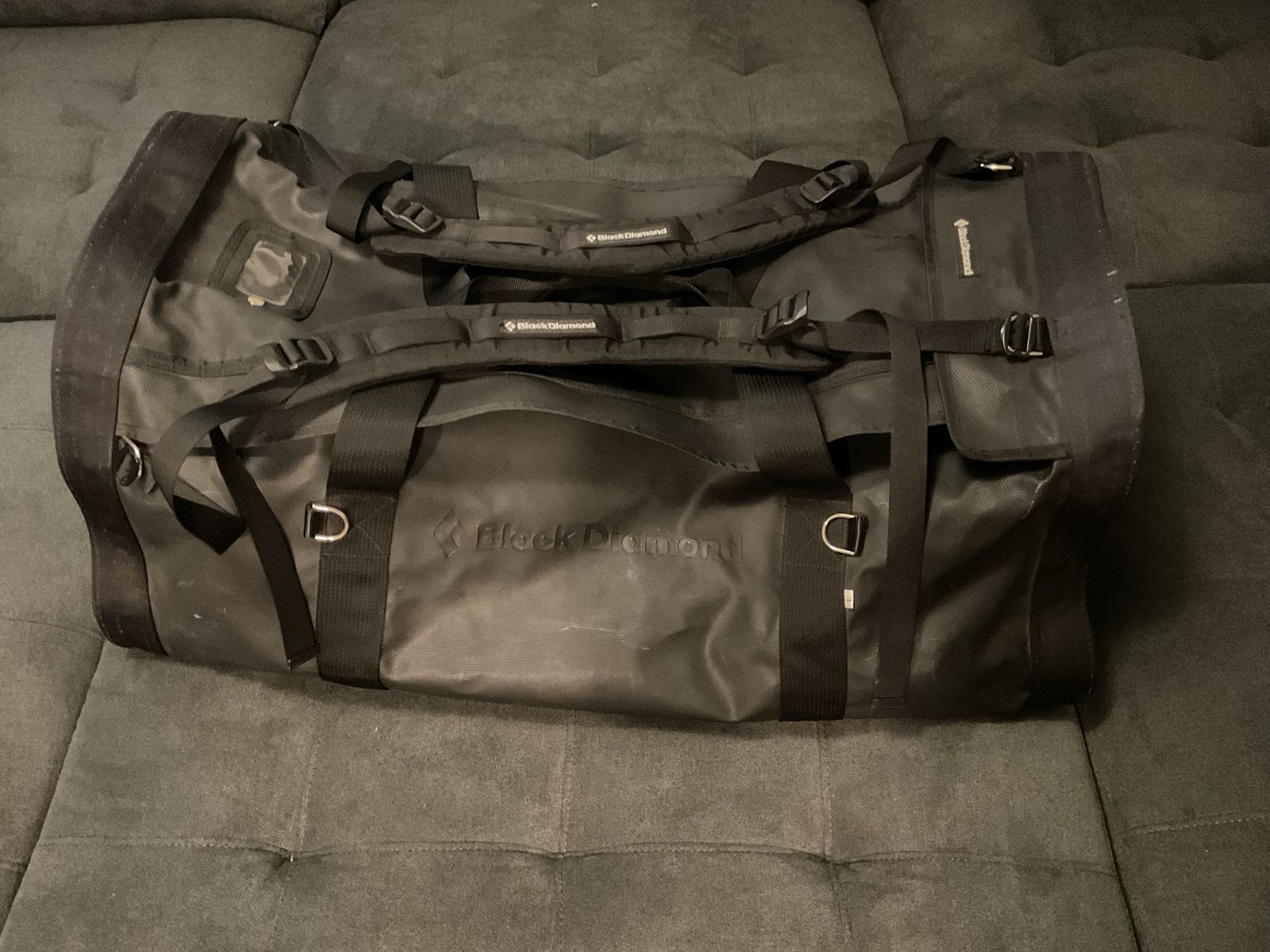 Like New Vintage Black Diamond Huey 100L Duffel Bag - Rare Rhinotek Fabric (BD60081)