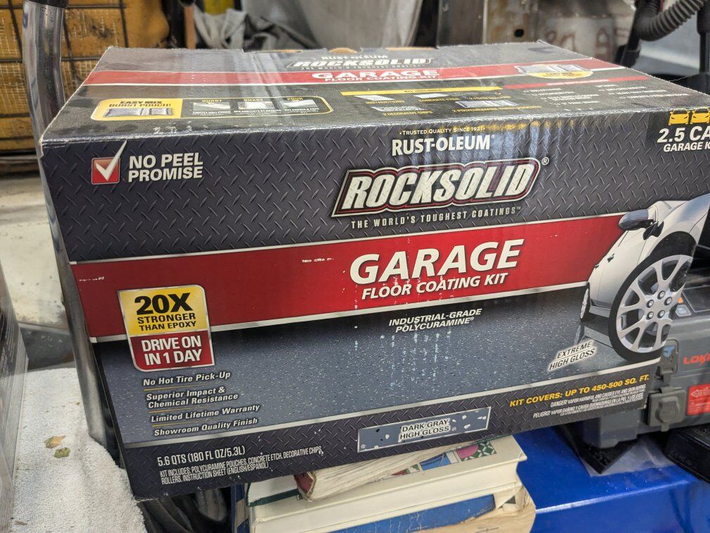 Garage floor coating Epoxy shop toolbox icon tools