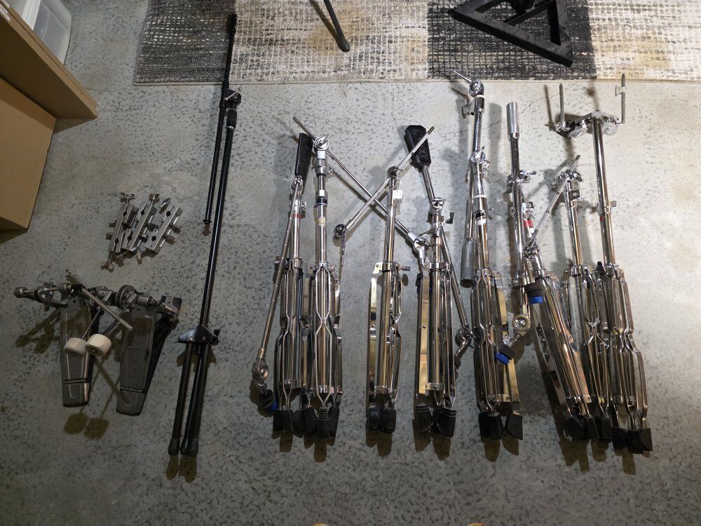 Cymbal and Mic Stands, Clamps, Double-bassPedal