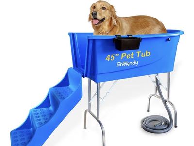 45” pet grooming bathtub dog wash station