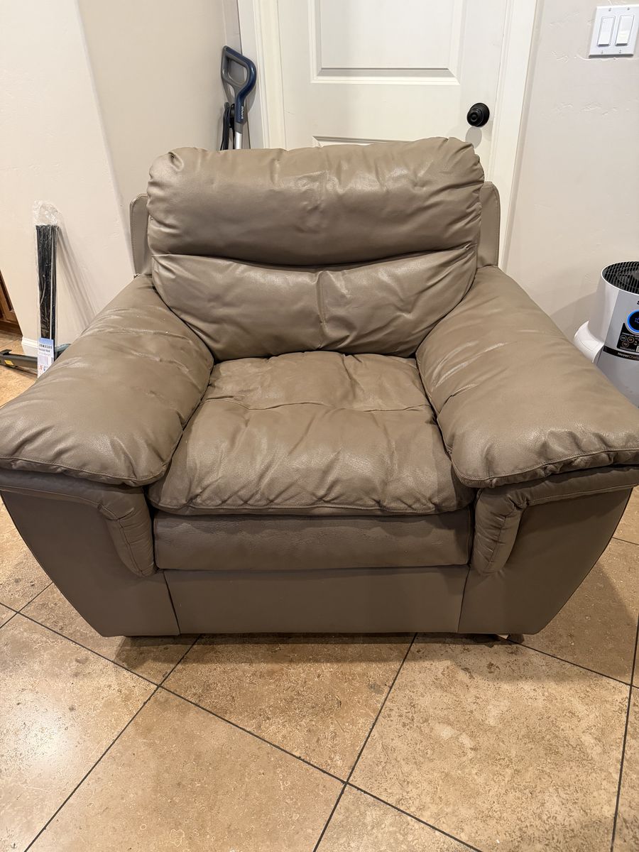 Large Leather Comfortable Chair
