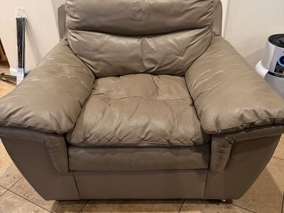 Large Leather Comfortable Chair