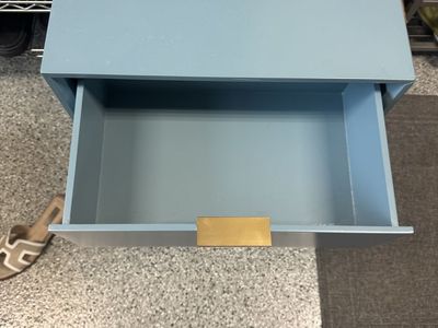 BLUE NIGHTSTAND TABLE WITH DRAWER