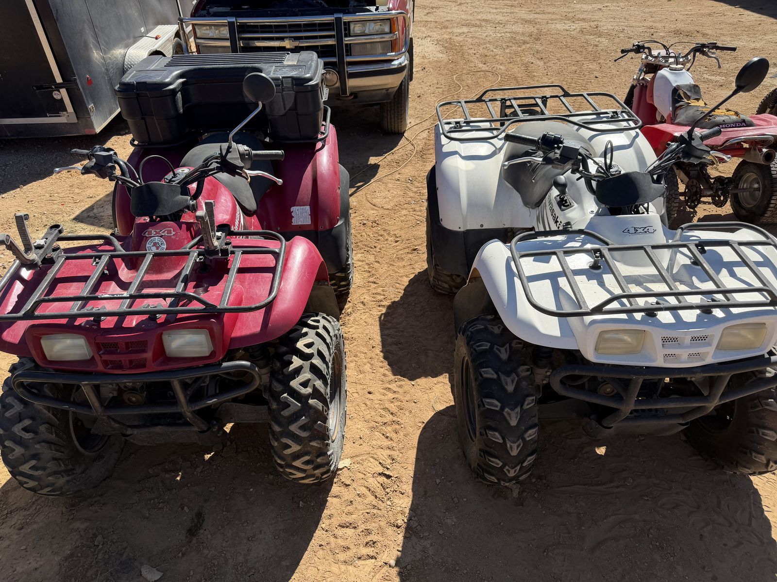 Pair Of Kawasaki Prairie 360 Wheelers