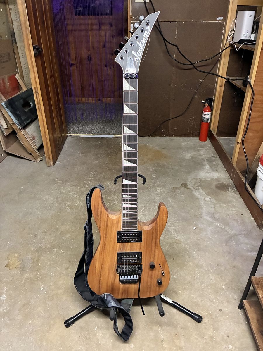 Jackson Dinky JS32 DKA Electric Guitar - Natural Oil Finish, Sharkfin Inlays