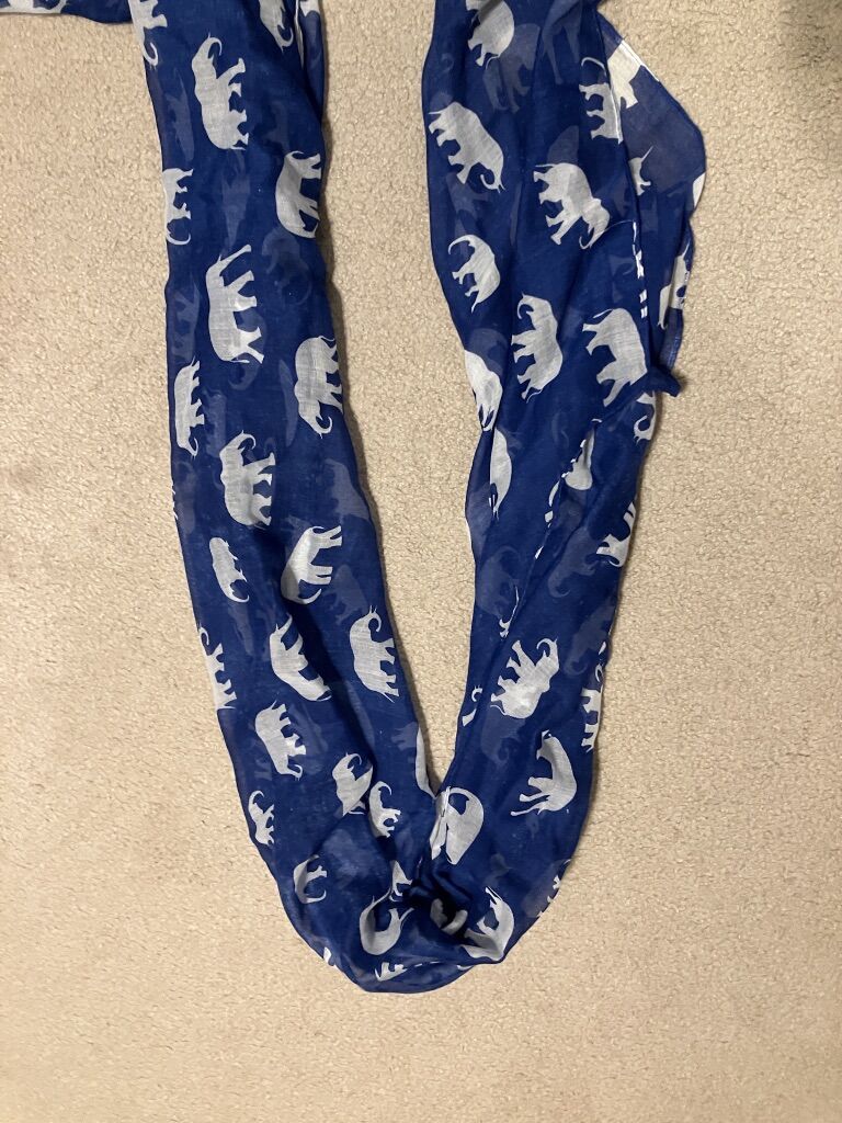 Elephant Scarf - Blue