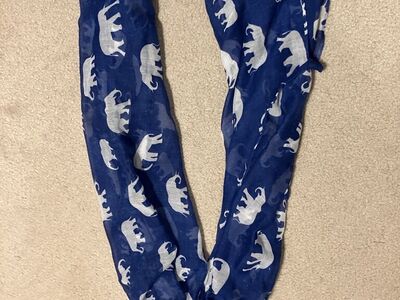 Elephant Scarf - Blue