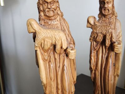 Clearance. Hand carved olive wood from the holy land