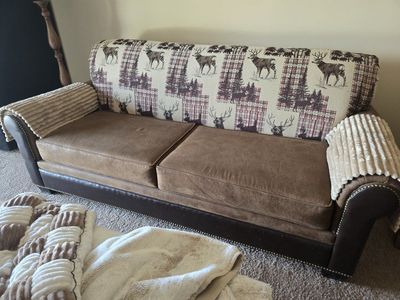 Deer print sofa