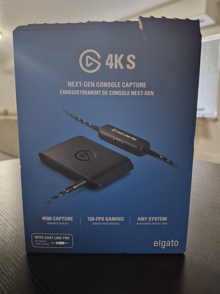 Elgato 4K S Console Gaming Capture Card with Chat Link Pro, USB 3, HDR10, VRR Support