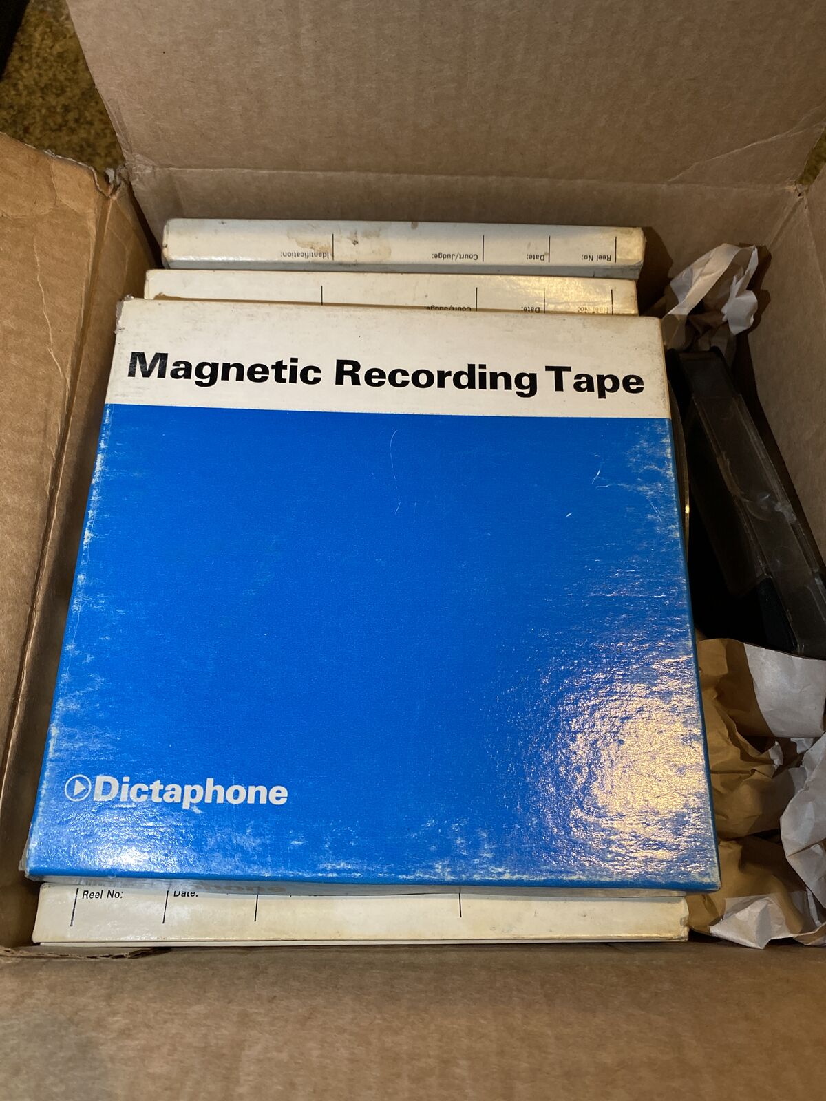 15 Dictaphone Reel-to-Reel Magnetic Tapes (1800 ft)