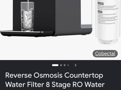 Cobectal Countertop Reverse Osmosis Water Filter System CT1, 8-Stage RO Water Purifier