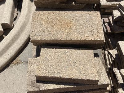 Assorted Concrete Pavers and Landscape Stones Used