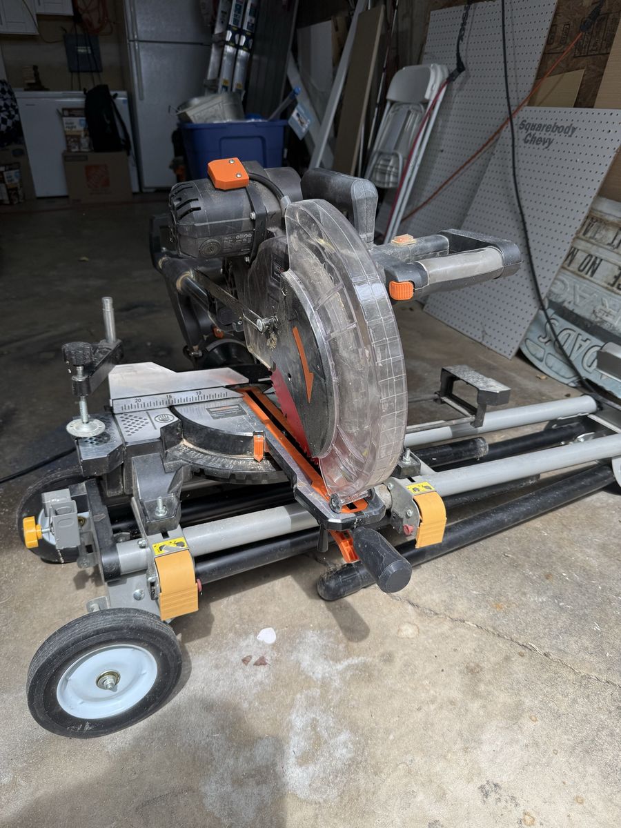 Compound miter saw with stand