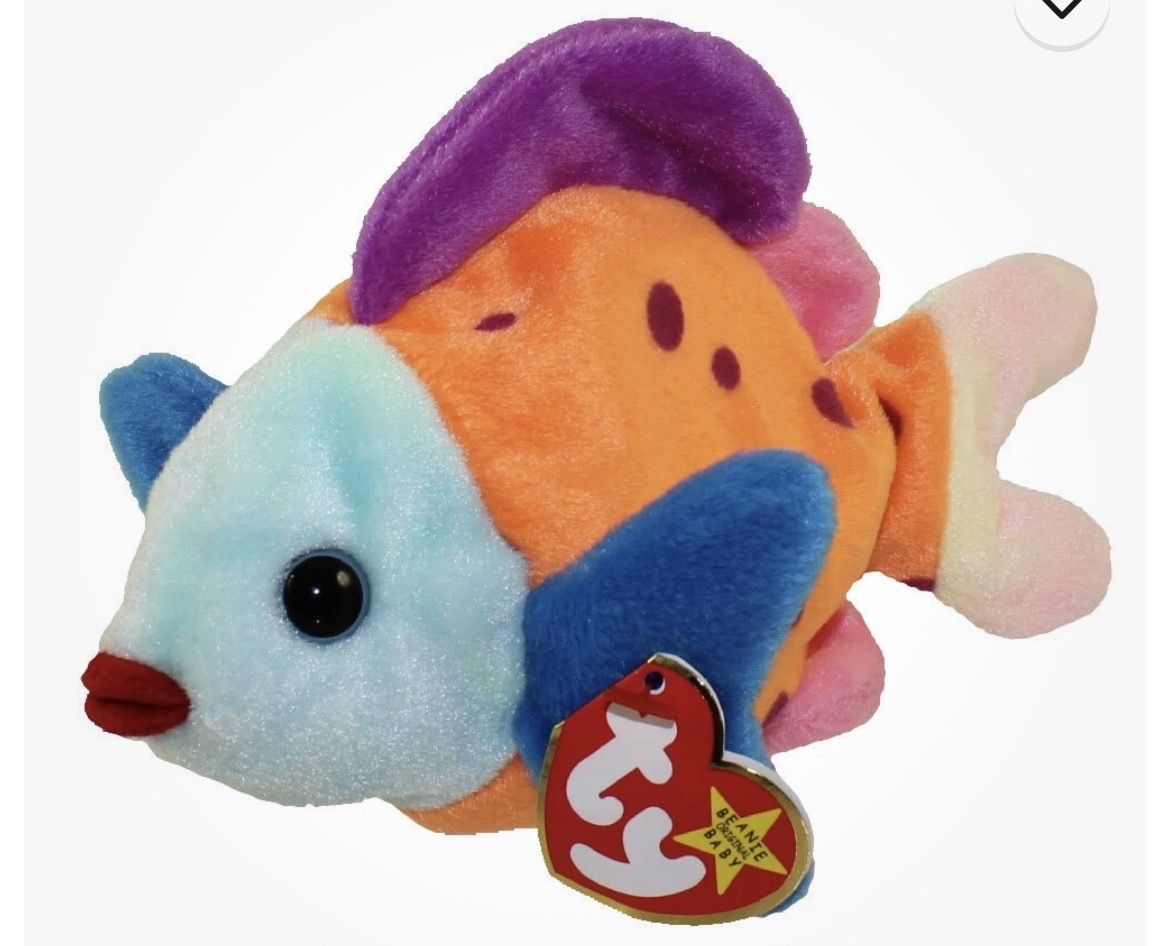 TY Beanie Baby - LIPS the Fish (8 inch) - Stuffed Animal Toy