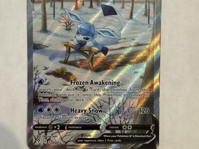 Pokemon TCG Glaceon V Alternate Art Full Art 175/203 Evolving Skies Card