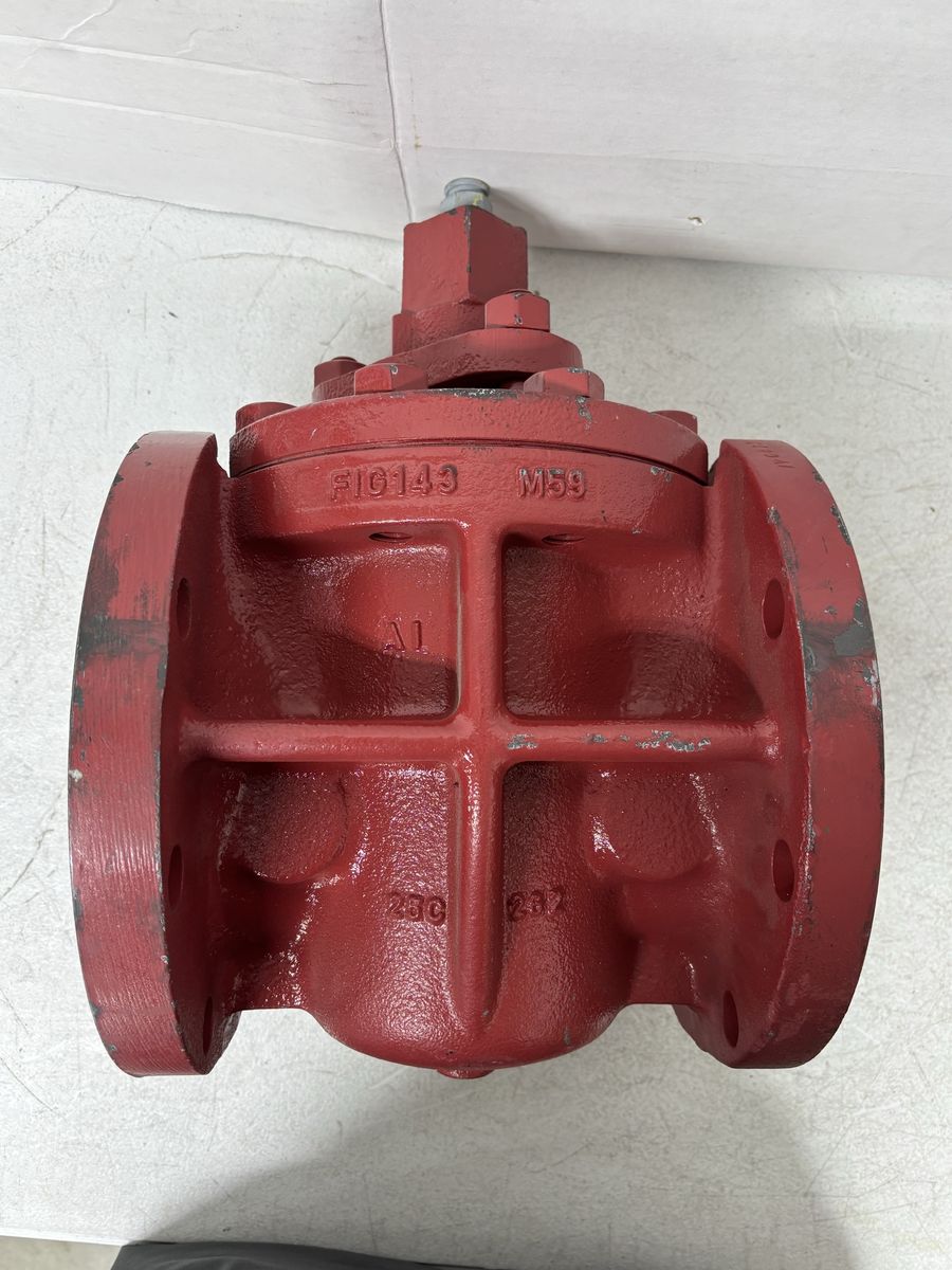 Nordstrom Flowserve 6” Red Lubricated Plug Valve 200 CWP 143 Cast Iron