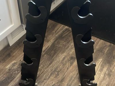 PAPABABE A-Frame Dumbbell Rack Stand - Black Heavy-Duty Steel Weight Storage