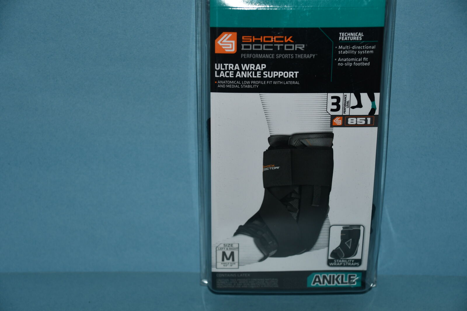 NEW, SEALED "ANKLE SUPPORT WRAP" ~ SIZE M ~ LEFT & RIGHT ~ NO SLIP FOOTBED ~